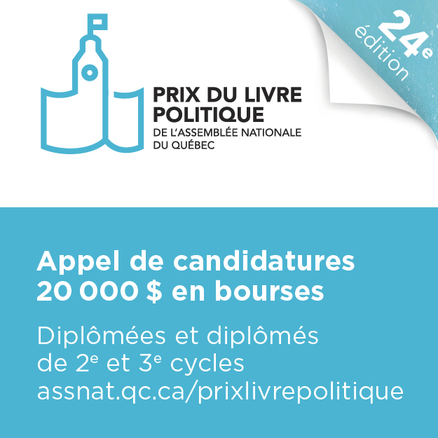 Assemblée nationale du Québec - Prix du livre politique 2025-2026